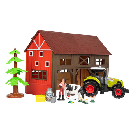 Toi-toys Ackersville Bauernhof mit Traktor, Licht- und Sound-Spielset, 12-teilig.