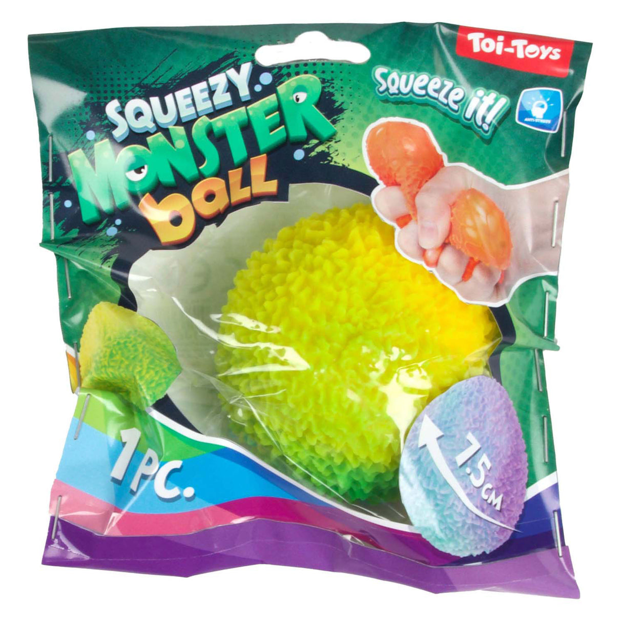 Toi-toys lustiger Quetschball Moos gefüllt mit Schaumstoff 8cm