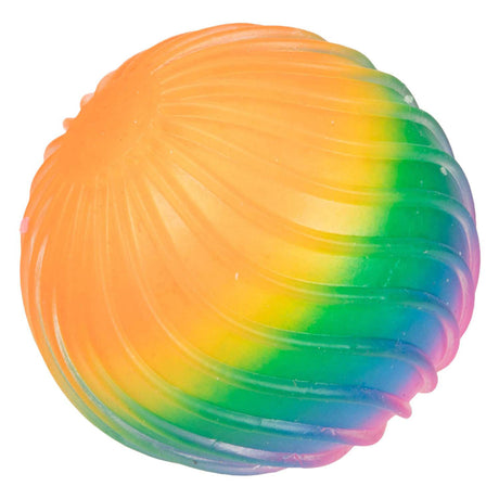 Toi-toys Toi Toys lustiger, strukturierter Quetschball, Regenbogen-Rippenschaum, 7 cm