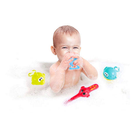 Toi-toys Little Stars Badespielzeug Angelrute mit 3 Fischen, 4 Stück.