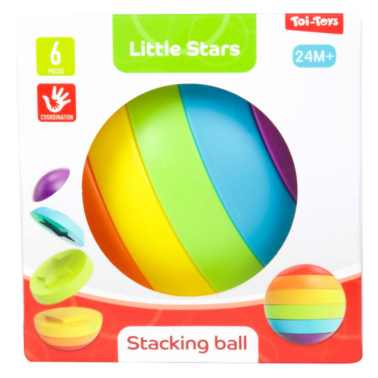 Toi-toys kleine Sterne Stapelturm Puzzleball 6-teilig