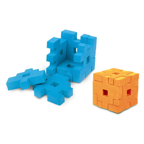 Toi-toys Puzzle Schaumstoffwürfel 3D 4 Teile sortiert | 6 Stück
