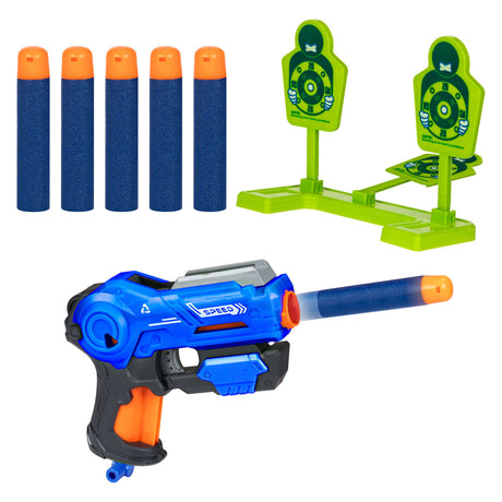 Toi-toys foam strikex pistool met xl foampijlen en target - 10dlg.