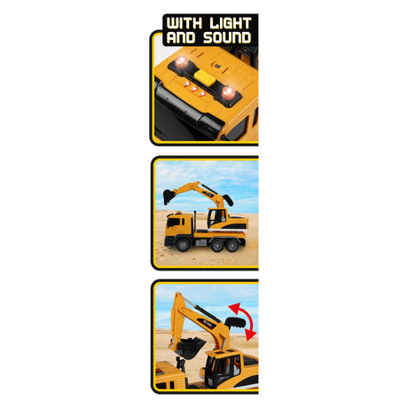 Toi-toys vehicool graafmachine met licht en geluid - 25cm