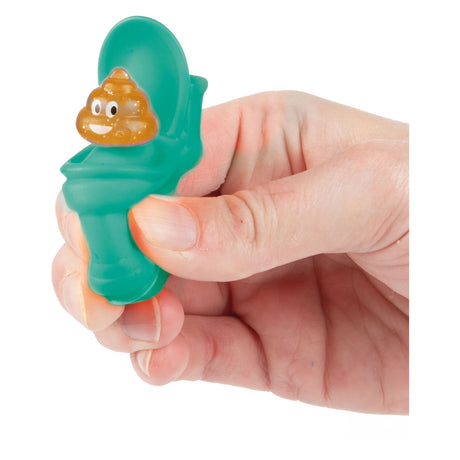 Toi-toys lustige Kot-Squeeze-Toiletten mit glitzerndem Scheißhaufen-Set, 3-teilig, 2-fach sortiert