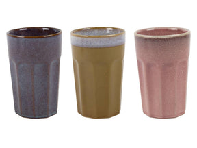 Mok essence paars camel ø8,5x12,9cm 380ml keramiek 3 assorti 6 stuks