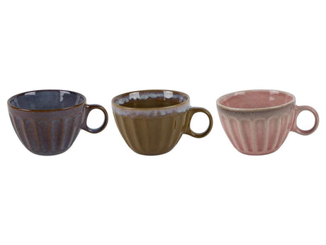 Mok essence m oor paars camel ø11,4x7,6cm 410ml keramiek 3 assorti6 stuks