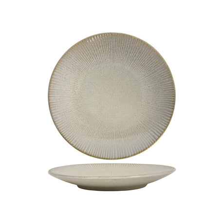 Frühstücksteller Linien ozeanbeige Ø21cm 6er-Box