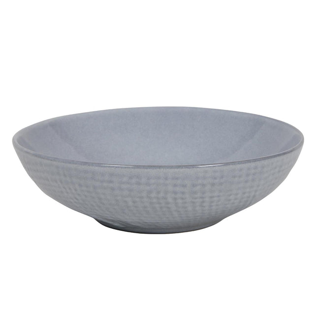 Tiefer Teller aus gewebtem Textil in Grau, ø18 x 5,5 cm, 6er-Box