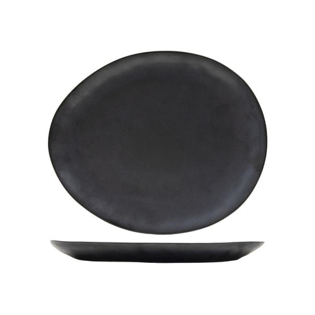 Svenska Living Speiseteller Oval Manhattan 28,2x24cm Box à 6 Stück Anthrazit