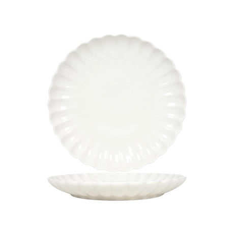 Svenska Living Frühstücksteller ø19,5cm Blume gebrochenes Weiß 6St