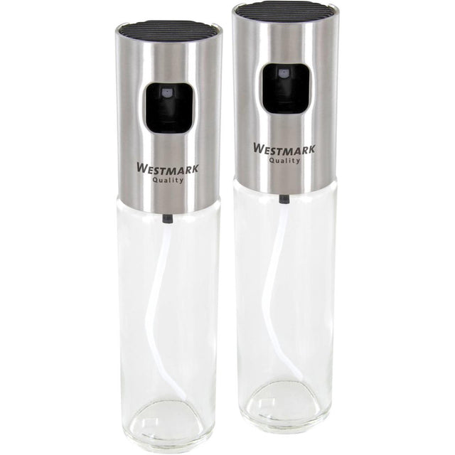 Westmark Öl- und Essigsprühset – Glas und Edelstahl, Durchmesser 4,2 x 17,5 cm, Inhalt 100 ml
