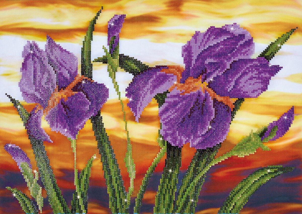Diamantmalerei von Brand Unit – Diamond Dotz Iris Sunset – 52 x 37 cm
