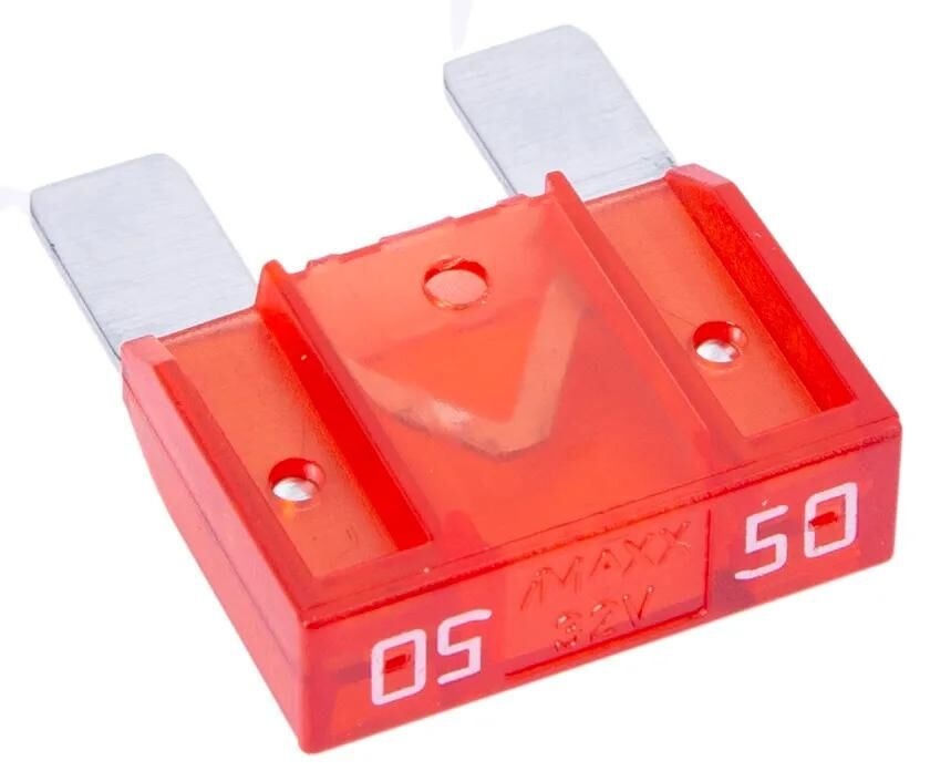 Dresselhaus Maxi-Sicherung Bananenstecker Flachsicherung Maxi 50a 1 Stück rot