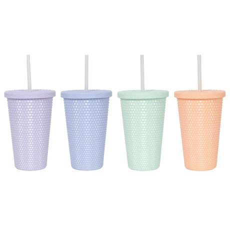 Svenska Living Trinkbecher Diamant 500 ml mit Strohhalm und Deckel