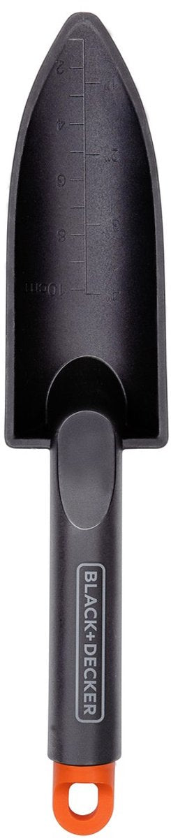 Black+decker Gartenkelle – mit Größenangabe – Gartenkelle 30,5 cm – Polypropylen – Schwarzorange