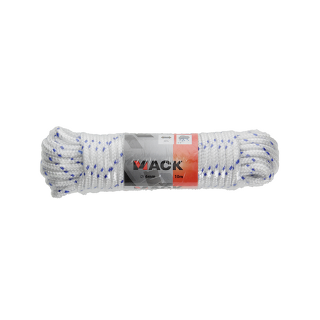 Mack 1006921 - pp gevlochten wit blauw streng6mm 10m | 5 stuks