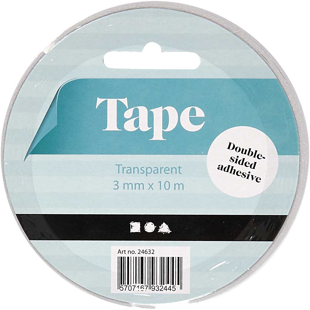 Creativ Company Doppelseitiges Klebeband, B: 3 mm, 10 m 1 Rolle