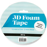 Creativ Company 3D-Schaumband, B: 12 mm, Stärke 2 mm, 5 m 1 Rolle