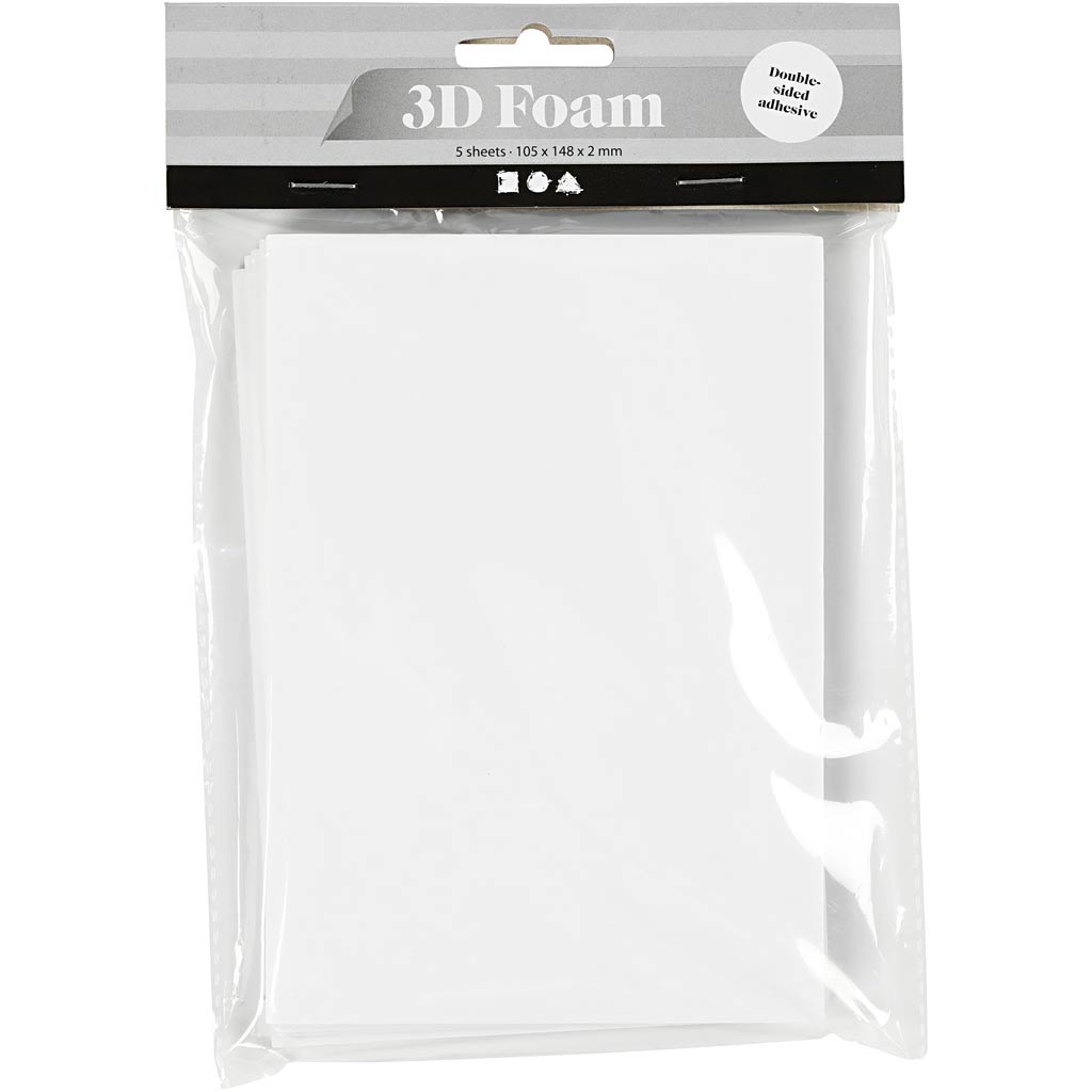 Https: www.cchobby.nl 3d-foam-pads-a6-sheet-105x148-mm-thickness-2-mm-white-5-sheet-1-box
