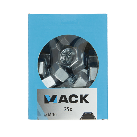 Mack 1007101 - zeskantmoeren 25 st m16 | 3 stuks