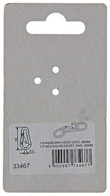 Mack 1008437 - 1 karabijnhaak + veer 8 x 80mm verzinkt | 10 stuks