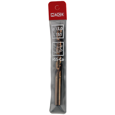Mack 1018207 - metaalboor hss co5% din 338 ø 13,0 x 151 mm | 3 stuks