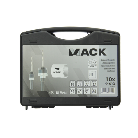 Mack 1018370 - gatzagenset loodgieter 10 delig | 3 stuks