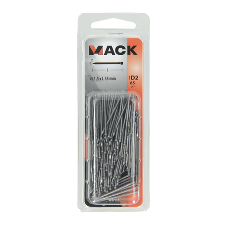 Mack 1017132 - fijne nagel ronde kop 85 gr 1,5 x 35 mm | 5 stuks