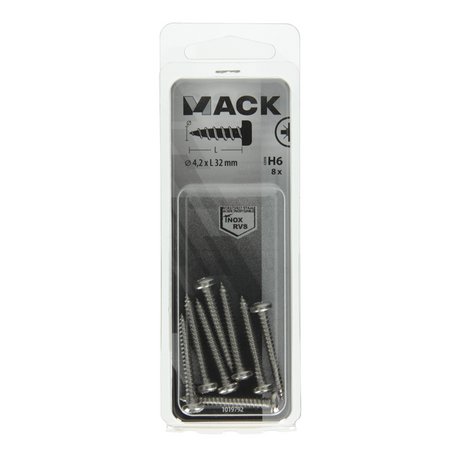 Mack 1019792 - zelftappende schroef cyl.kop a2 8 st 4,2 x 32 mm | 10 stuks