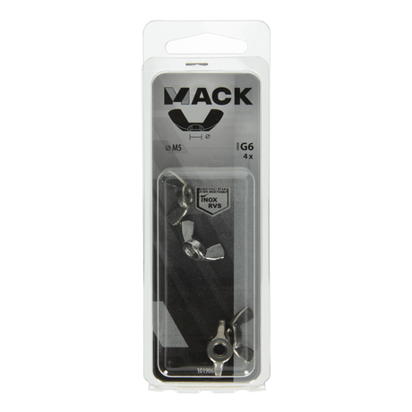 Mack 1019866 - vleugelmoer inox a2 4 st m5 | 10 stuks