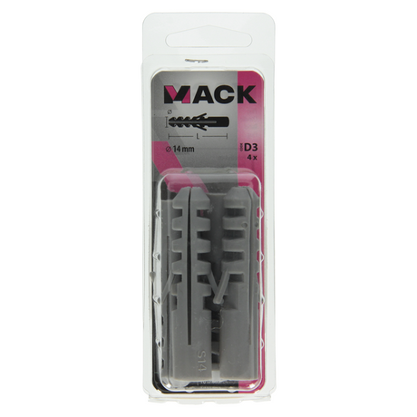 Mack 1017885 - plug polyethyleen 4 st 14 mm | 5 stuks