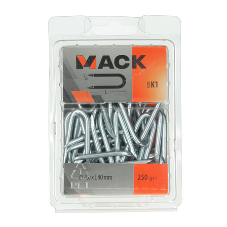 Mack 1017950 - kram staal verzinkt verzinkt 250 gr 4,0 x 40 mm | 5 stuks