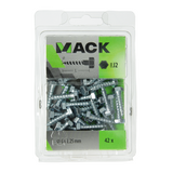 Mack 1018036 - houtdraadbout staal verzinkt 42 st 6 x 25 mm | 5 stuks