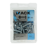 Mack 1018101 - kachelbout + moer staal verzinkt 35 st m6 x 30 mm | 5 stuks