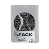 Mack 1020234 - spaanplaatschroef vz kop inox a2 200 st 4,0 x 35 mm | 2 stuks