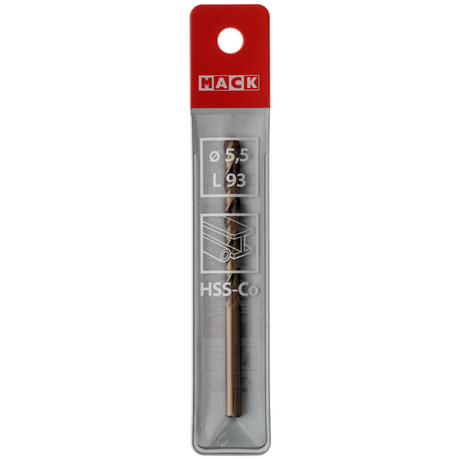 Mack 1018427 - metaalboor hss co5% din 338 ø 5,5 x 93 mm | 5 stuks