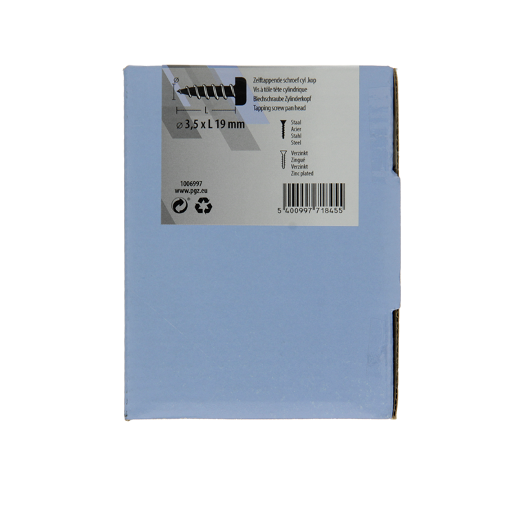 Mack 1006997 - zelftap. schroef cyl. kop 200 200 st 3,5x19mm | 5 stuks