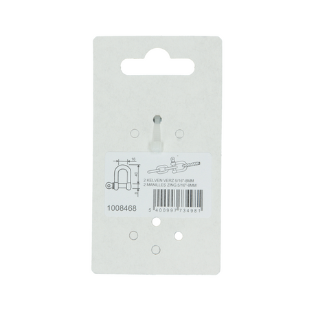 Mack 1008468 - 2 kelven recht 8mm verzinkt | 10 stuks