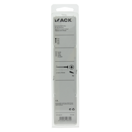Mack 1017266 - spaanplaatschroef vz kop geelverz. 4 st 6,0 x 90 mm | 5 stuks