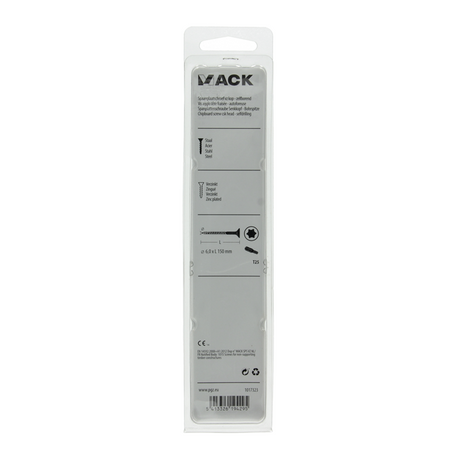 Mack 1017323 - spaanplschr.vzkop-zelfb. geelverz. 4 st 6,0 x 150 mm | 5 stuks