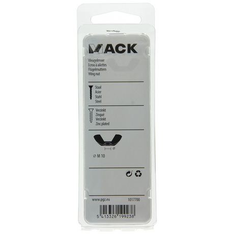 Mack 1017700 - vleugelmoer staal verzinkt 2 st m10 | 5 stuks