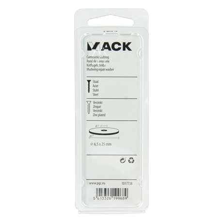Mack 1017738 - carrosserie sluitring verzinkt18 st 6,5 x 25 mm | 10 stuks