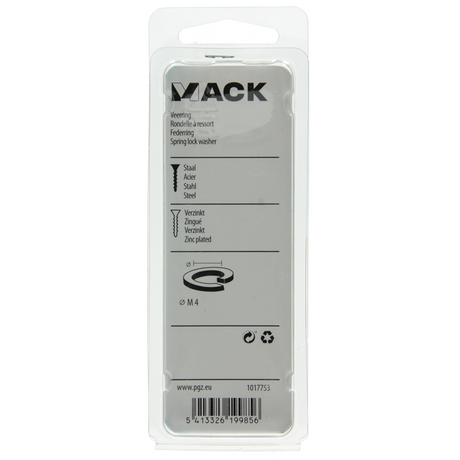 Mack 1017753 - veerring staal verz. 60st m4 | 10 stuks