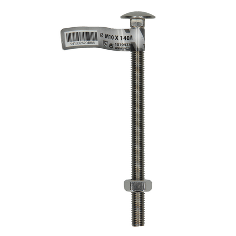 Mack 1019922 - houtbout + moer roestvrijstaal 1 st m10 x 140mm | 10 stuks