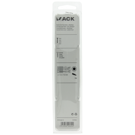Mack 1019963 - beton raamschroef verzinkt cil.kop 4st 7,5 x152 mm | 5 stuks