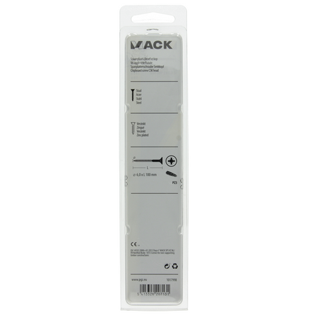 Mack 1017998 - spaanplaatschroef vz kop geelverz. 14st 6,0 x 100 mm | 5 stuks
