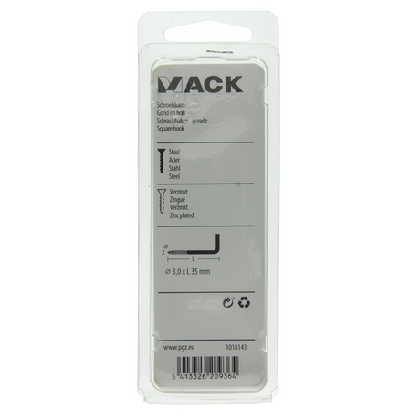 Mack 1018143 - schroefduim staal verzinkt 48 st 3,0 x 35 mm | 5 stuks