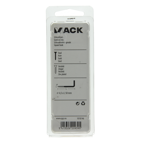 Mack 1018146 - schroefduim staal verzinkt 24 st 4,5 x 50 mm | 5 stuks