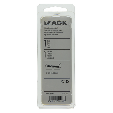 Mack 1018150 - schroefduim met gleuf verzinkt16 st 5,0 x 50 mm | 5 stuks